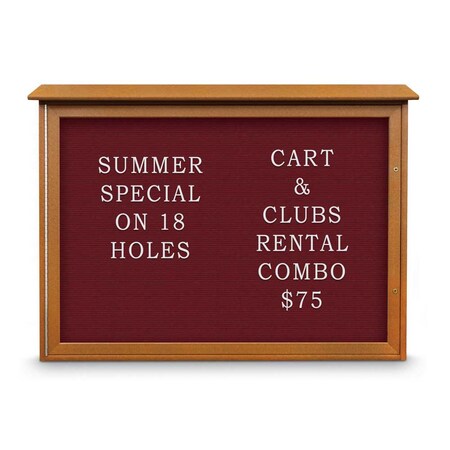 United Visual Products Outdoor Enclosed Combo Board, 72"x36", Bronze Frame/Black & Dark Spruce UVCB7236ODBZ-BLACK-DRKSPR